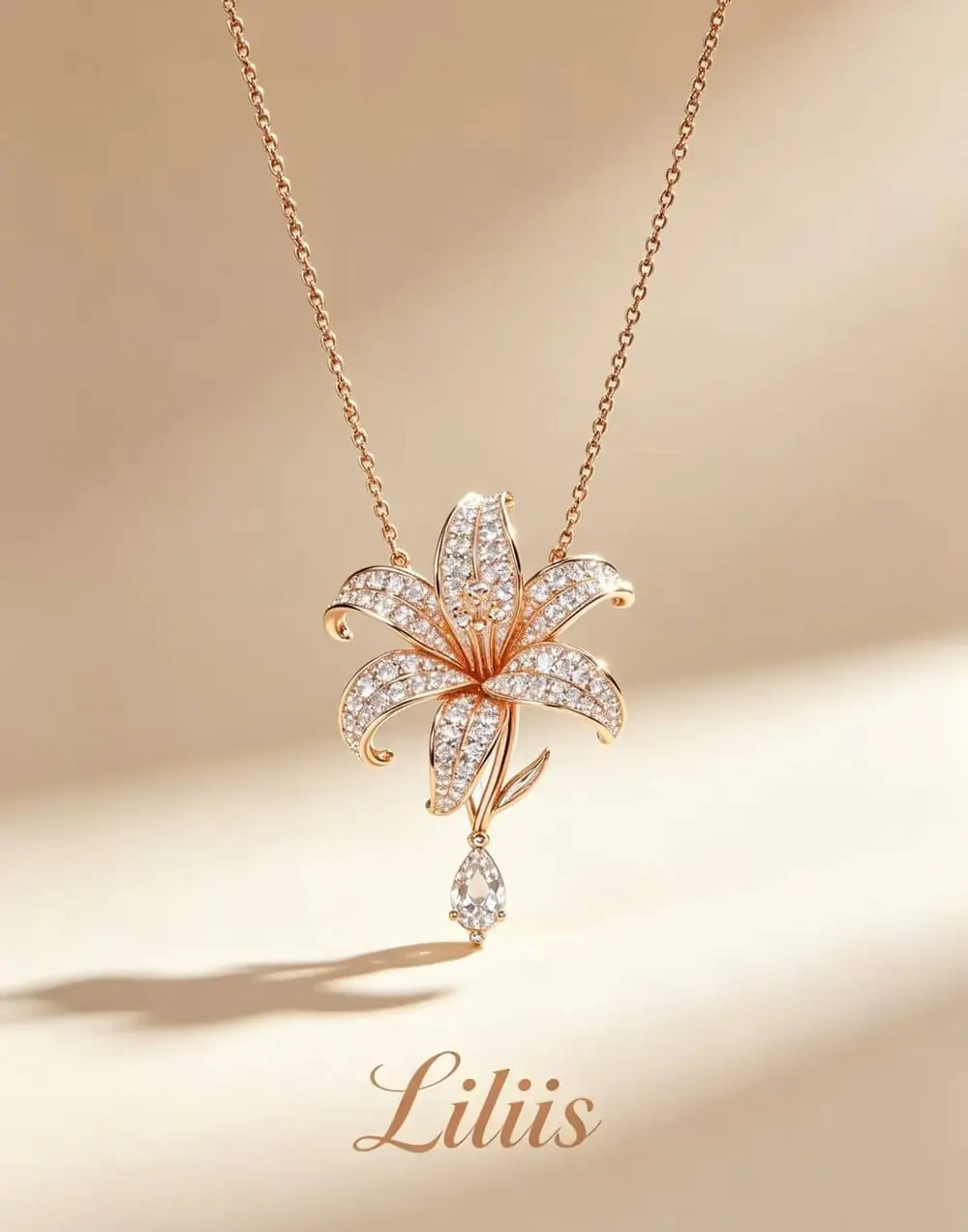 Liliis百合花钻石项链系列